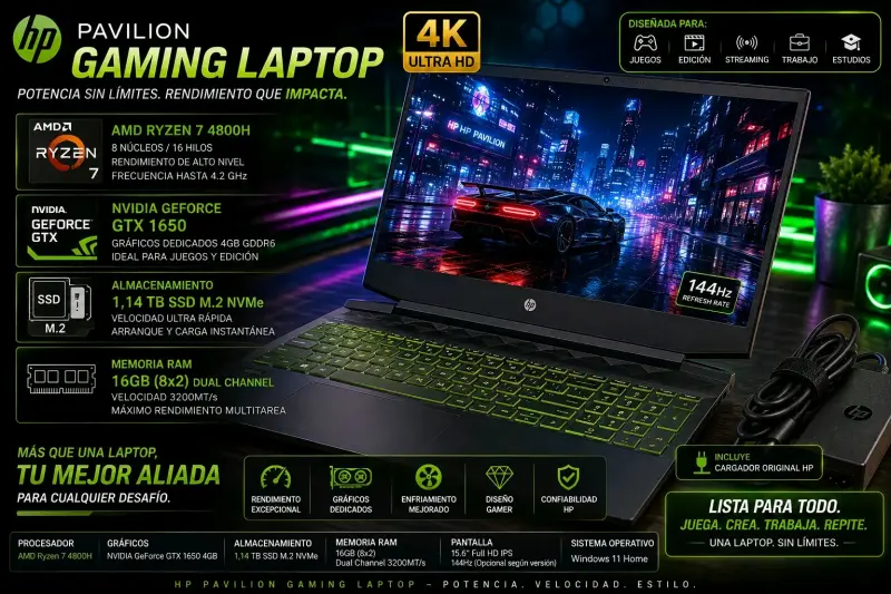 💻 Laptop Gamer HP Pavilion Gaming 15 | Ryzen 7 480