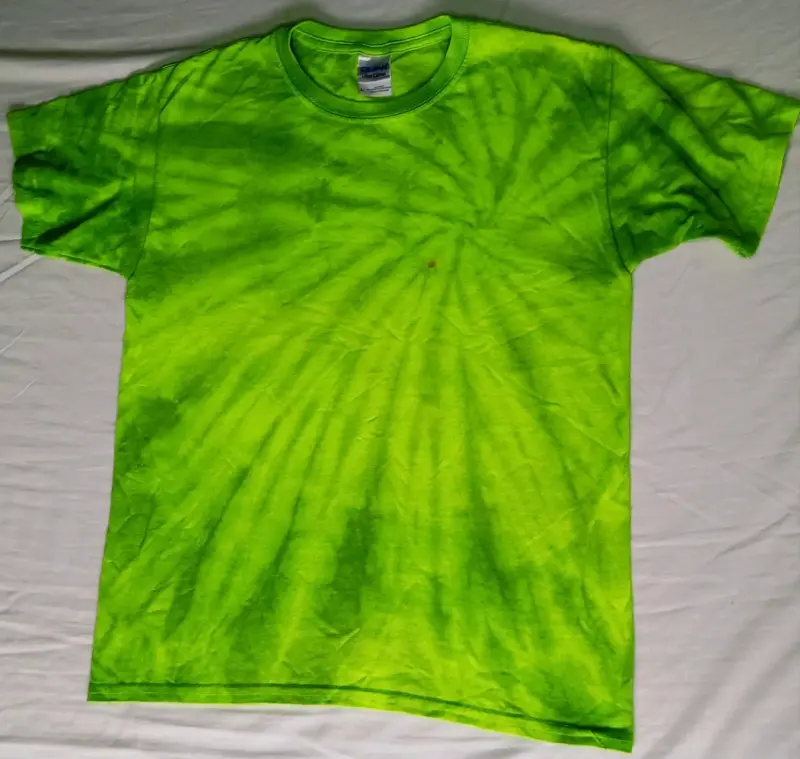 Polera tie-dye verde neón unisex - 2