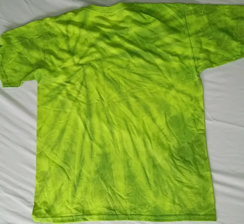 Polera tie-dye verde neón unisex - 3