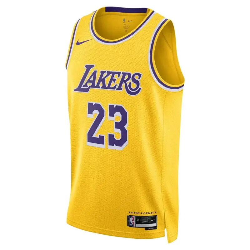 Camiseta NBA Lakers Amarilla Número 23