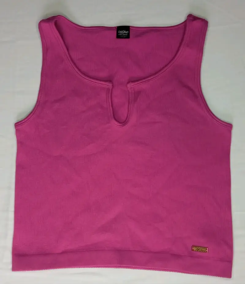 Top sin mangas fucsia para mujer - 2