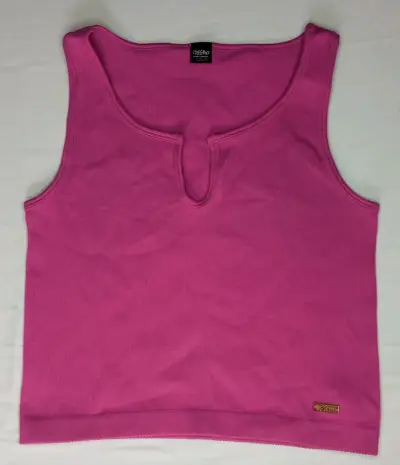 Top sin mangas fucsia para mujer - miniatura 2