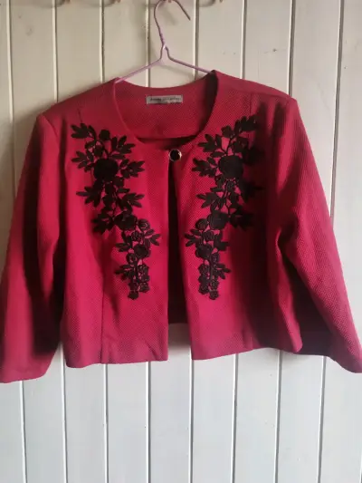 Chaqueta roja con bordado floral Danny and Nicole - miniatura 1