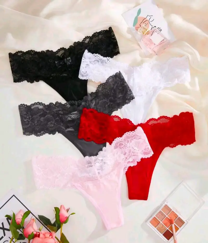 Set de tangas de encaje en varios colores - 3