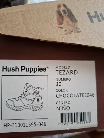 Botas para niño Hush Puppies Tezard chocolate - miniatura 1