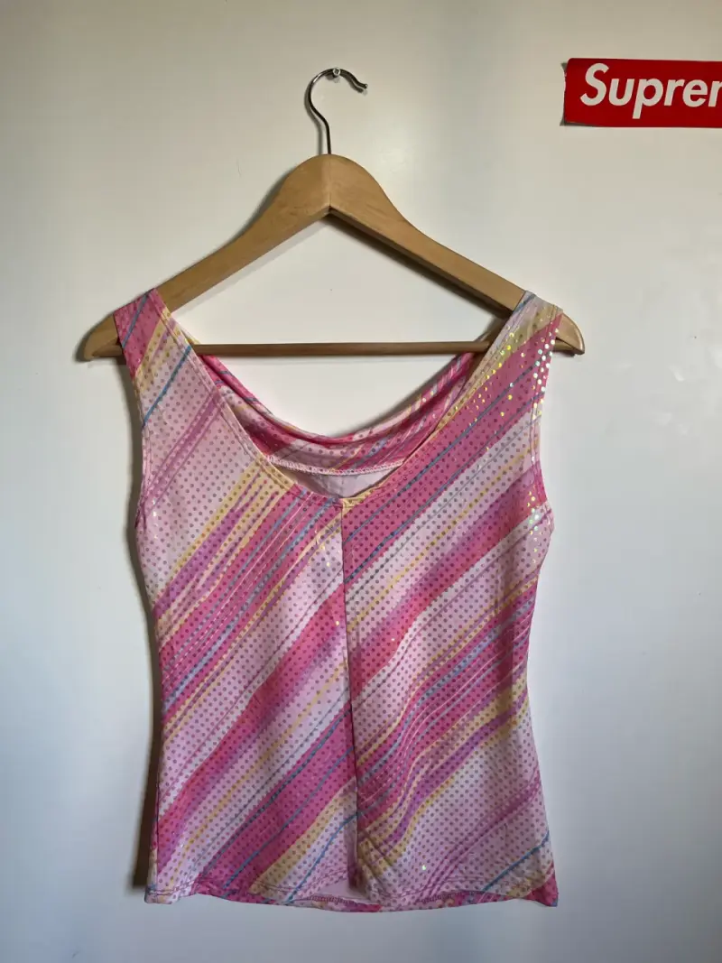 polera sin mangas rosado - 2