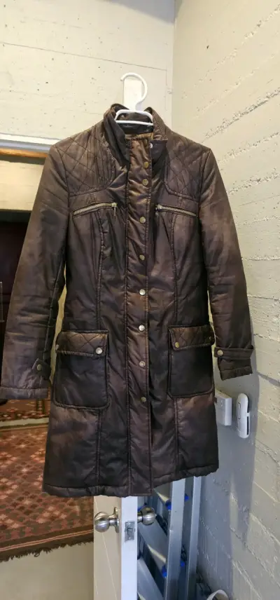 Parka larga marrón mujer Liola 36 - miniatura 1