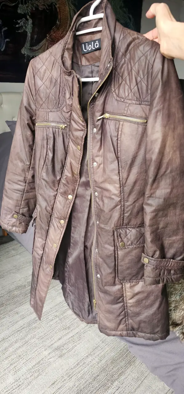 Parka larga marrón mujer Liola 36 - 2