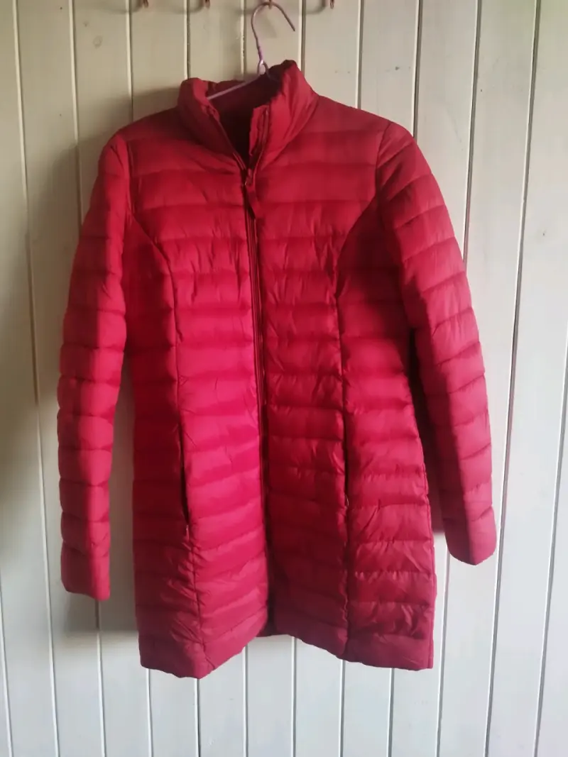 Abrigo acolchado rojo talla S para mujer - 1
