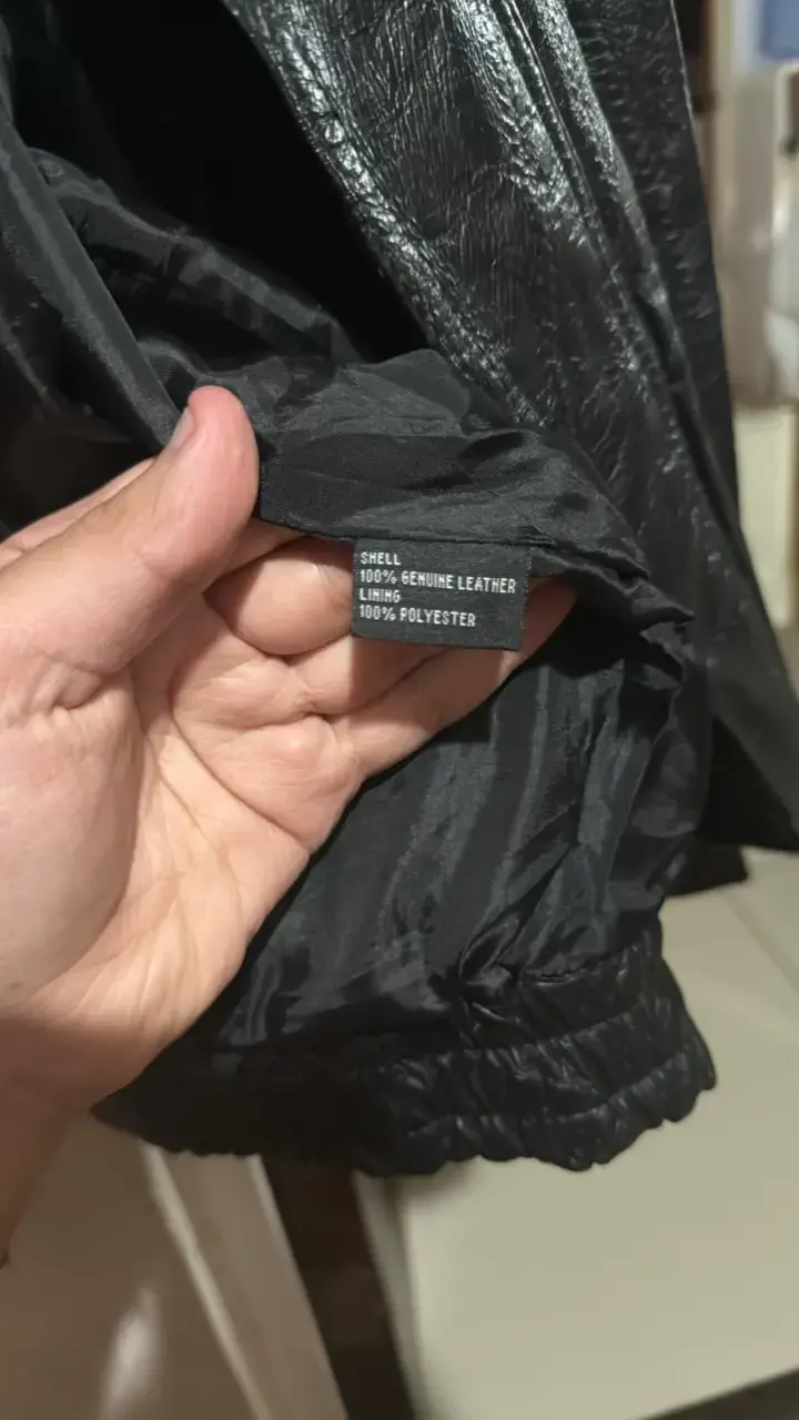 Chaqueta de cuero marrón para hombre Frellan - 2