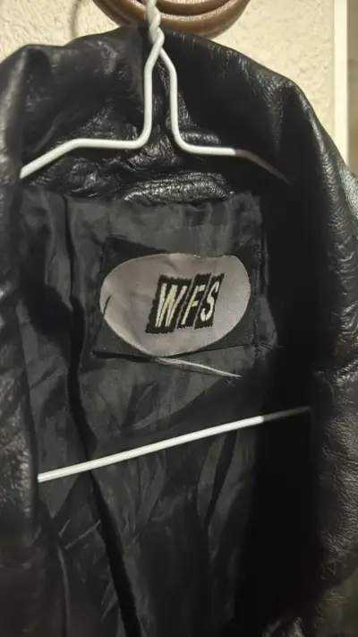 Chaqueta de cuero marrón para hombre Frellan - miniatura 3