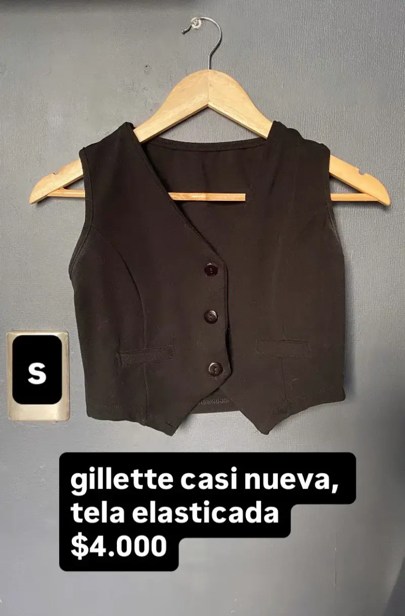 gillete negro elástico casi nuevo