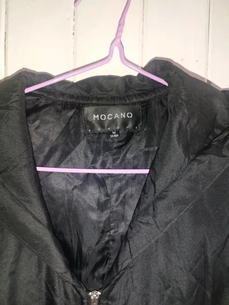 Chaqueta negra con capucha Mocano, estilo koreana - 2