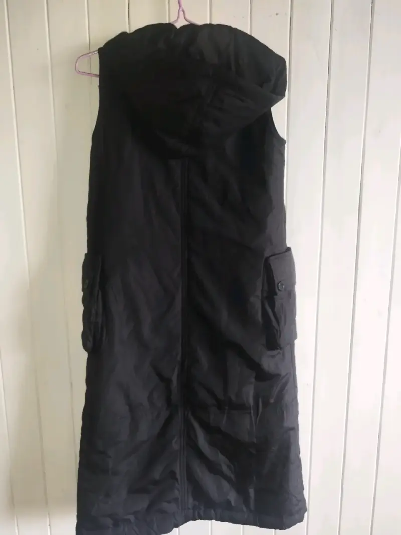 Chaqueta negra con capucha Mocano, estilo koreana - 4