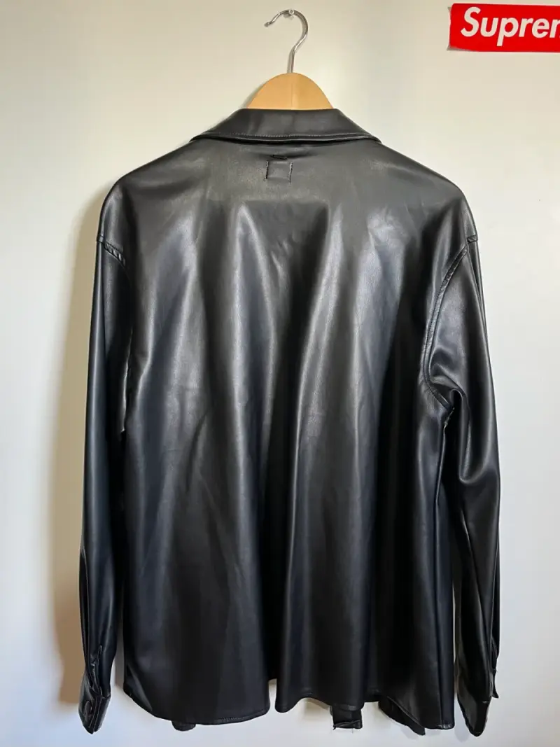 blusa pepe jeans sobrecamisa eco cuero - 2