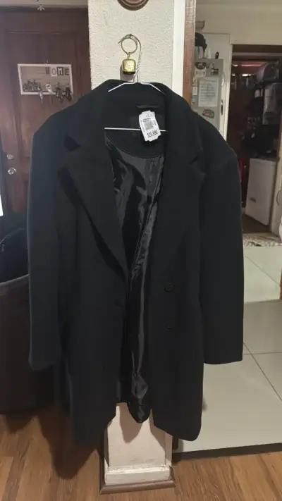 Abrigo negro de lana para hombre talla 50 - miniatura 1