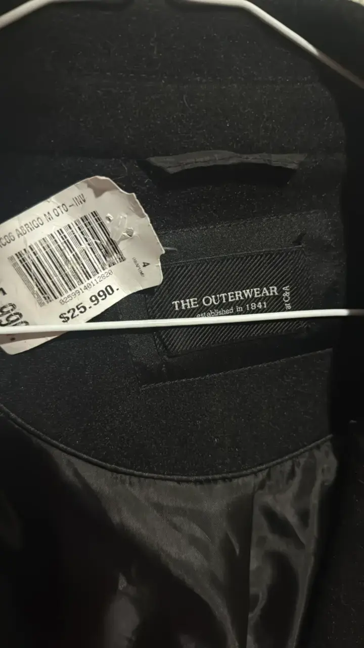 Abrigo negro de lana para hombre talla 50 - 2