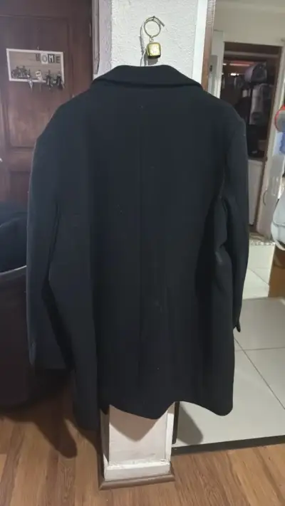 Abrigo negro de lana para hombre talla 50 - miniatura 4