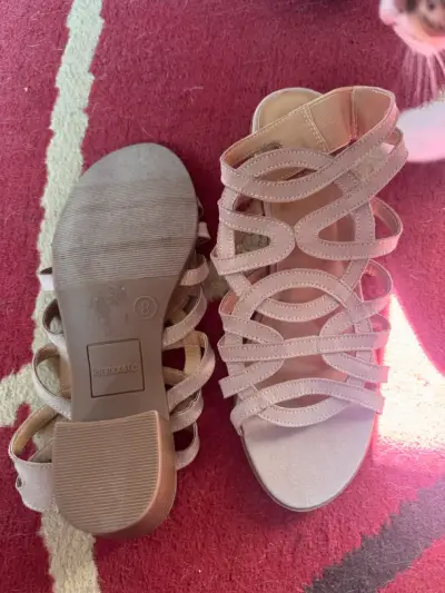 Sandalias de tacón alto color nude - miniatura 2