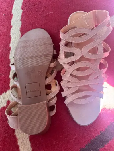 Sandalias de tacón alto color nude - miniatura 3
