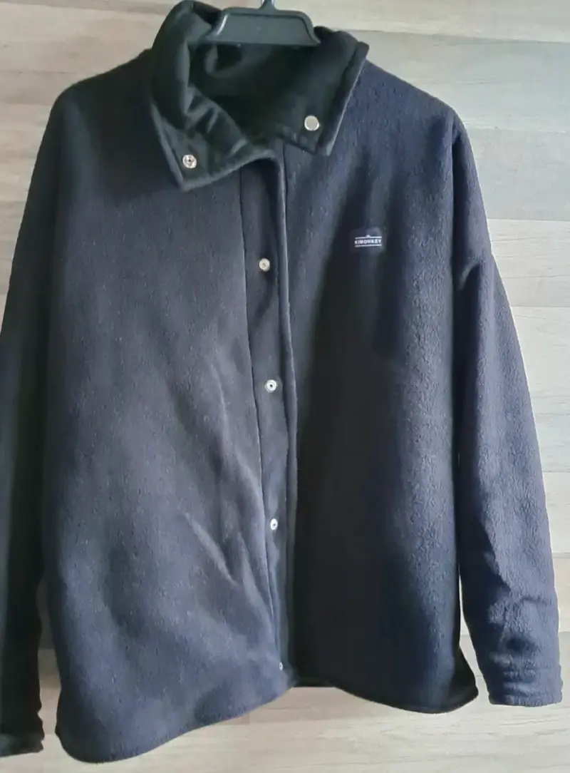 Chaqueta de lana bicolor para mujer - 2