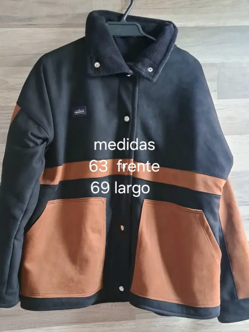 Chaqueta de lana bicolor para mujer - 3