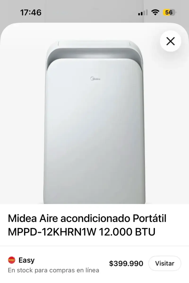 Aire Acondicionado Portátil Midea con Control - 6