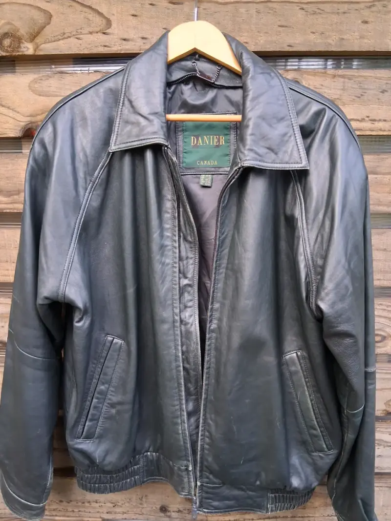 Chaqueta de cuero Verde Oscuro Danier para hombre - 2
