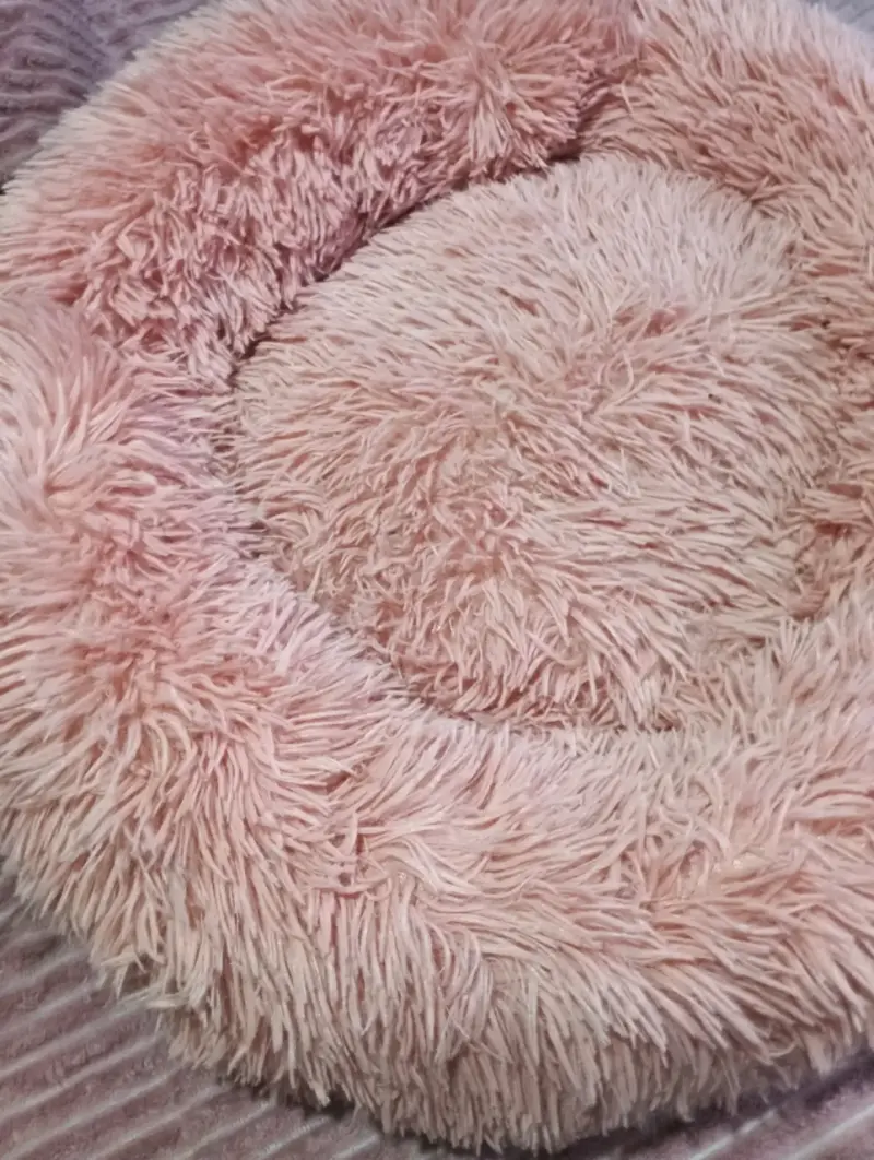 Cama redonda para mascotas color rosado - 2