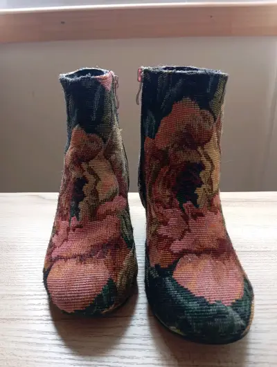 Botines de tela con estampado floral - miniatura 3
