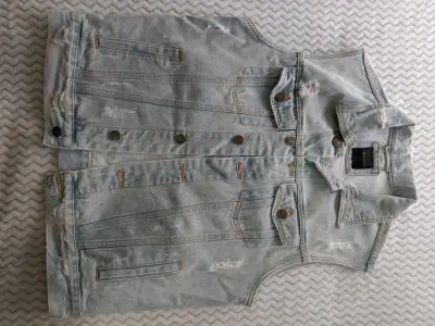Chaqueta BASEMENT de mezclilla, hombre talla S. - miniatura 1