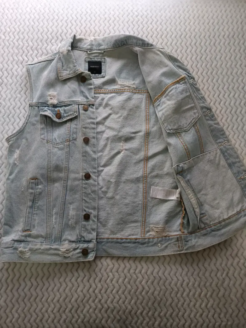 Chaqueta BASEMENT de mezclilla, hombre talla S. - 4
