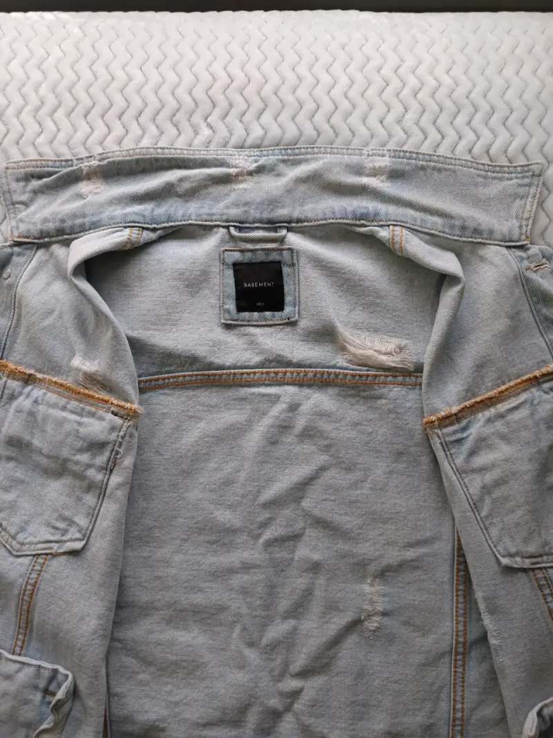 Chaqueta BASEMENT de mezclilla, hombre talla S. - 5