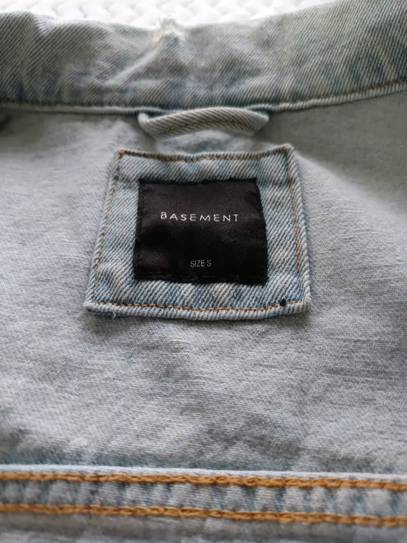 Chaqueta BASEMENT de mezclilla, hombre talla S. - 6