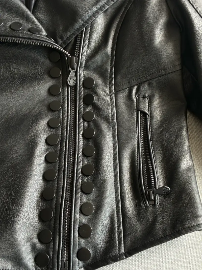 Chaqueta de cuero negra JJO para mujer - 2