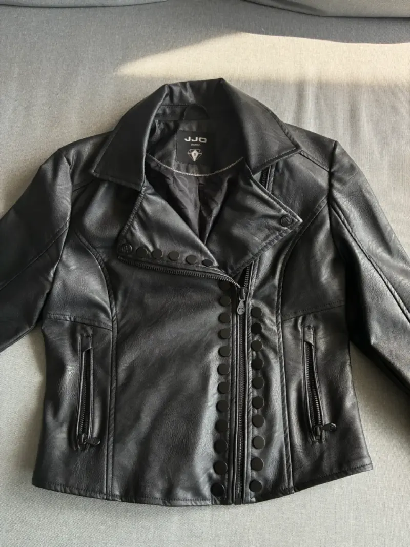 Chaqueta de cuero negra JJO para mujer - 4