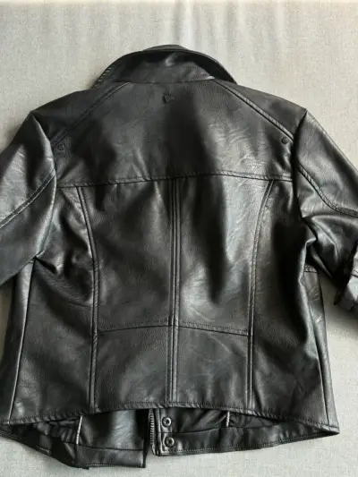 Chaqueta de cuero negra JJO para mujer - miniatura 5