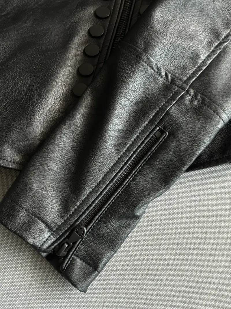 Chaqueta de cuero negra JJO para mujer - 6