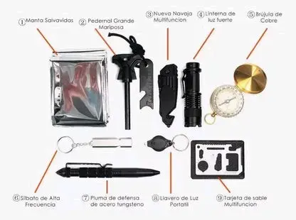 Kit de Supervivencia Completo 11-en-1 para Camping - 2