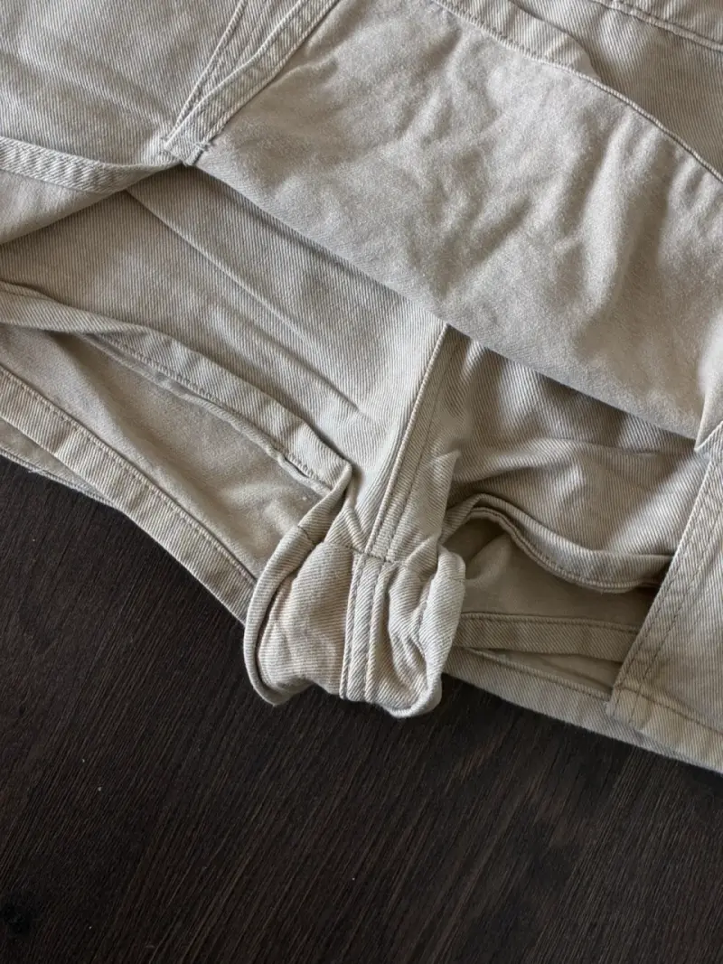 Falda corta beige Opposite Denim talla 38 - 2