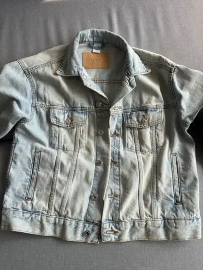 Chaqueta de mezclilla azul claro h&m - miniatura 1