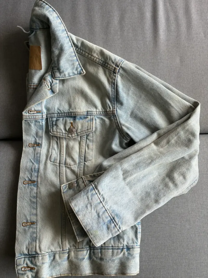 Chaqueta de mezclilla azul claro h&m - 4