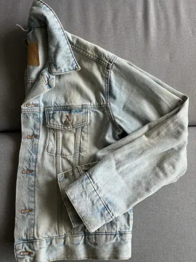 Chaqueta de mezclilla azul claro h&m - miniatura 4