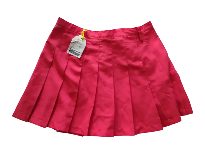 Falda corta plisada color fucsia