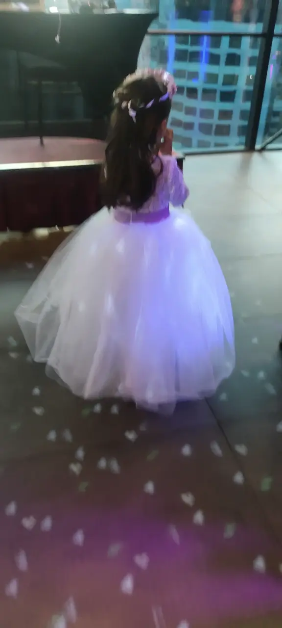 Vestido de para niña con encaje y tul - 2