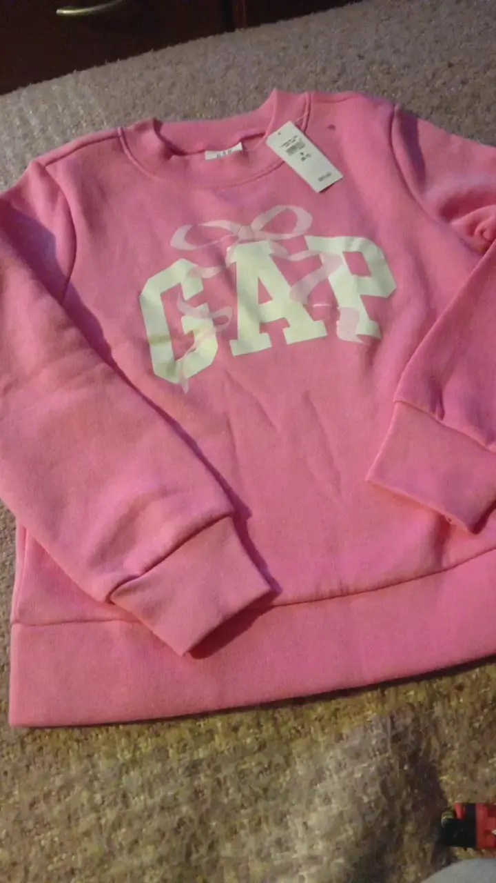Polerón rosa para niña GAP con logo - 1
