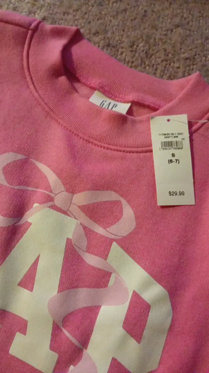 Polerón rosa para niña GAP con logo - 2