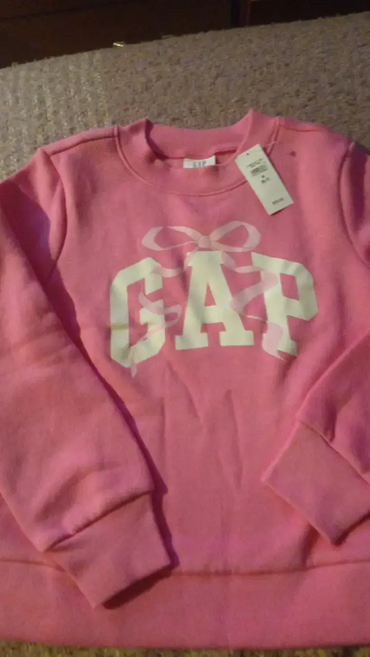 Polerón rosa para niña GAP con logo - 3