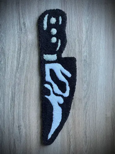 Alfombra Halloween en forma de cuchillo Ghostface - miniatura 1