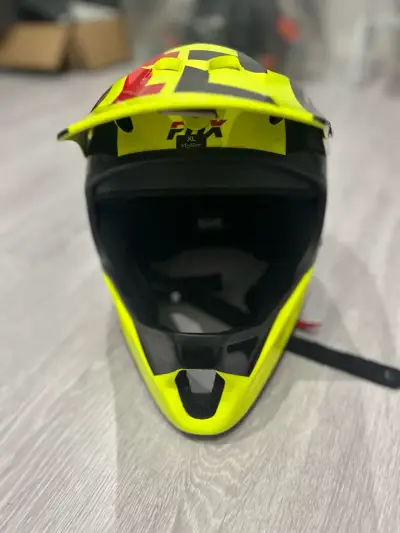 Casco de motocross Fox amarillo XL - miniatura 1